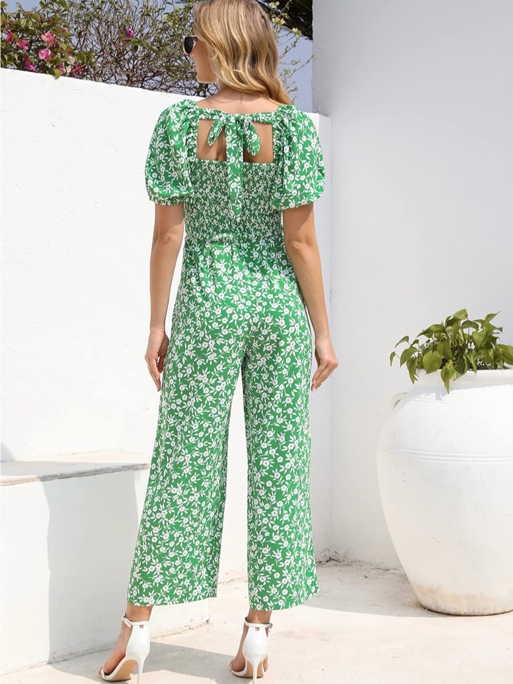 LOVE WELOVE Green floral jumpsuit size 2X - Picture 10 of 14